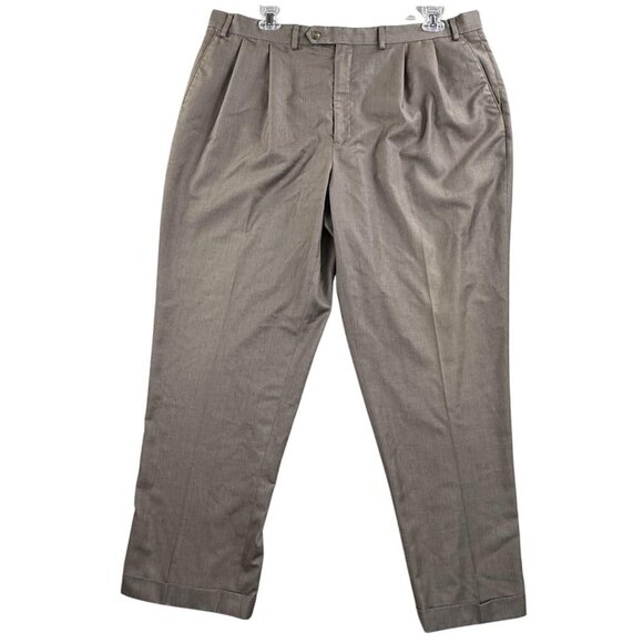Ralph Lauren Other - Vintage Ralph Lauren Dress Pants Mens 42x32 Brown Pleated Cuffed Trousers 90s